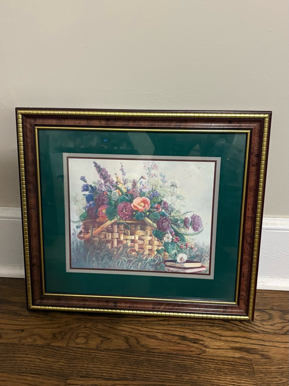 vintage Home Interiors (HOMCO) framed print titled "Thru God's Grace"